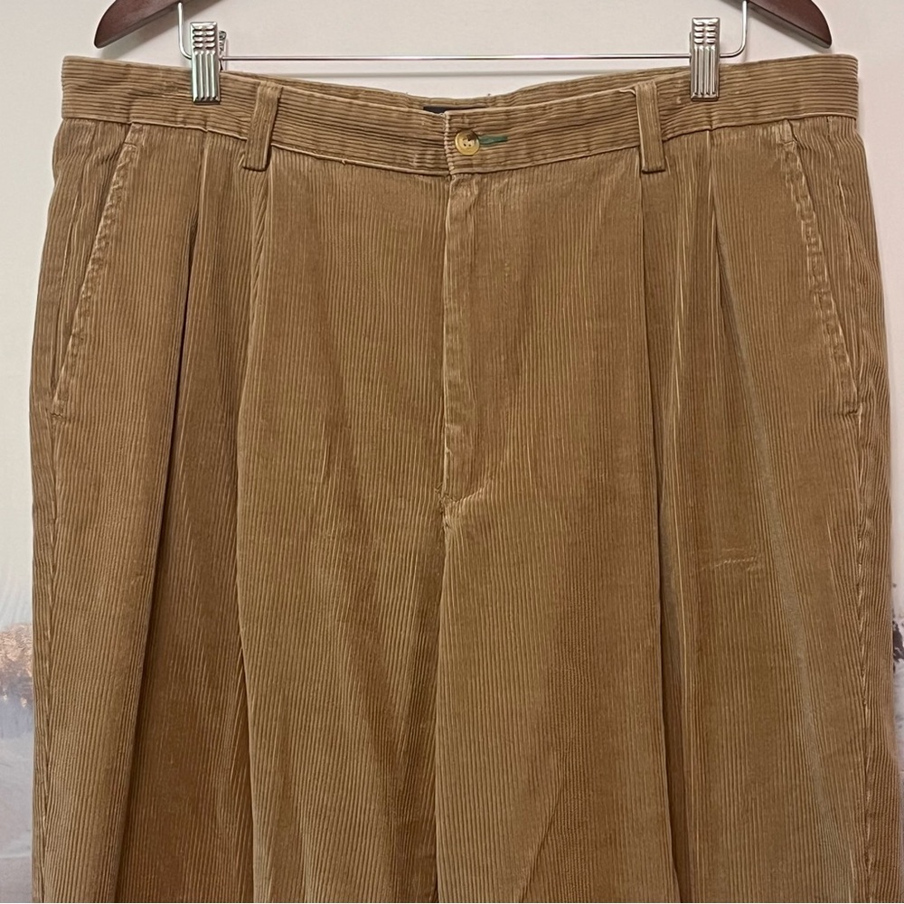 VTG Tommy Hilfiger Pants Men 38x28 Brown Corduroy Relaxed Wide Leg Baggy 90s Y2K - Picture 3 of 15